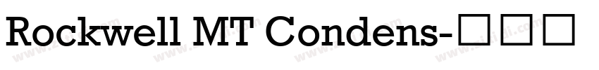 Rockwell MT Condens字体转换